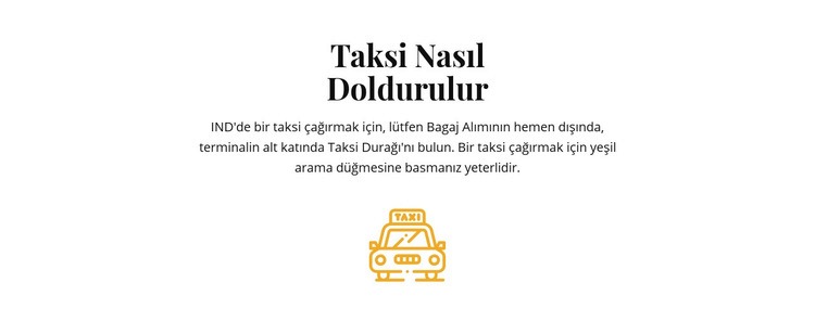 Taksi nasıl yapılır Web Sitesi Oluşturucu Şablonları