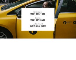 Taxi Contacts Web Page Design