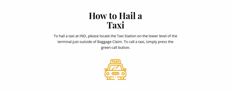 How to hall a taxi Website Builder Templates