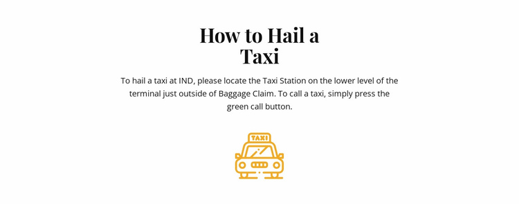 How to hall a taxi Website Template