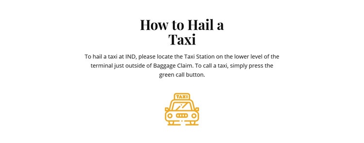 How to hall a taxi Wix Template Alternative
