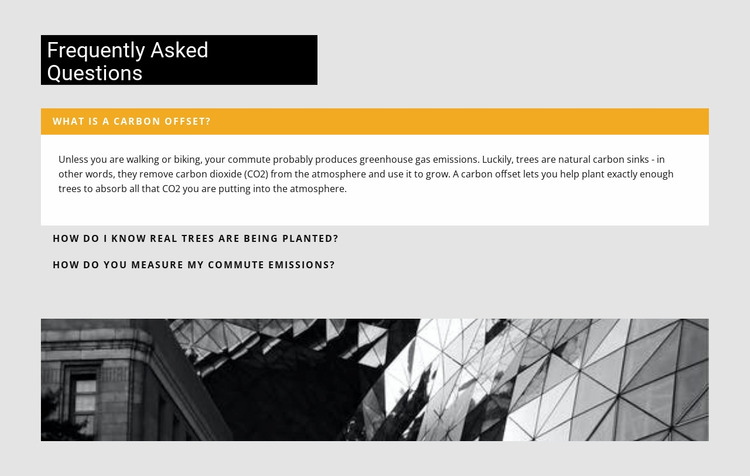 Most Popular Construction Questions Website Mockup