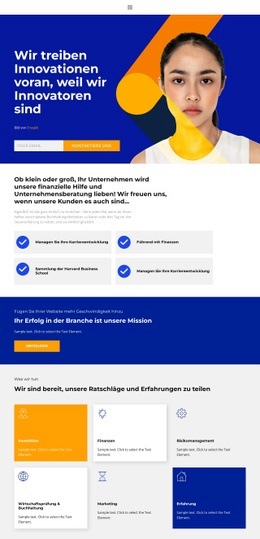 Fantastische Landingpage Für Rationelles Angebot
