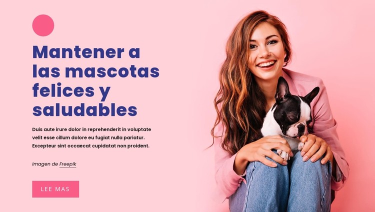 Mantener a las mascotas saludables Plantilla CSS