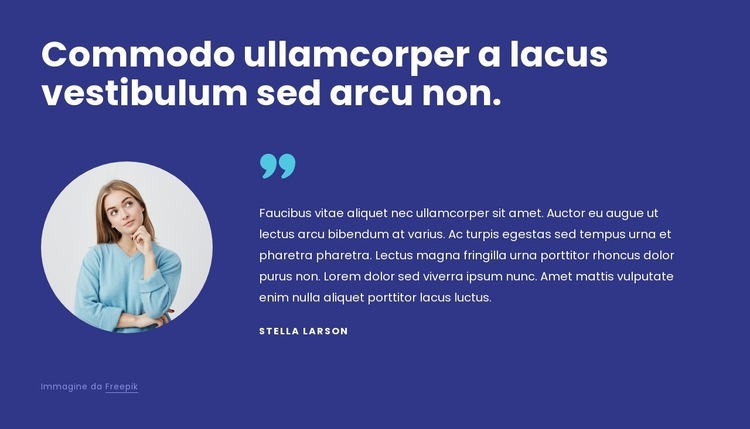 Blocco di citazione con immagine Mockup del sito web