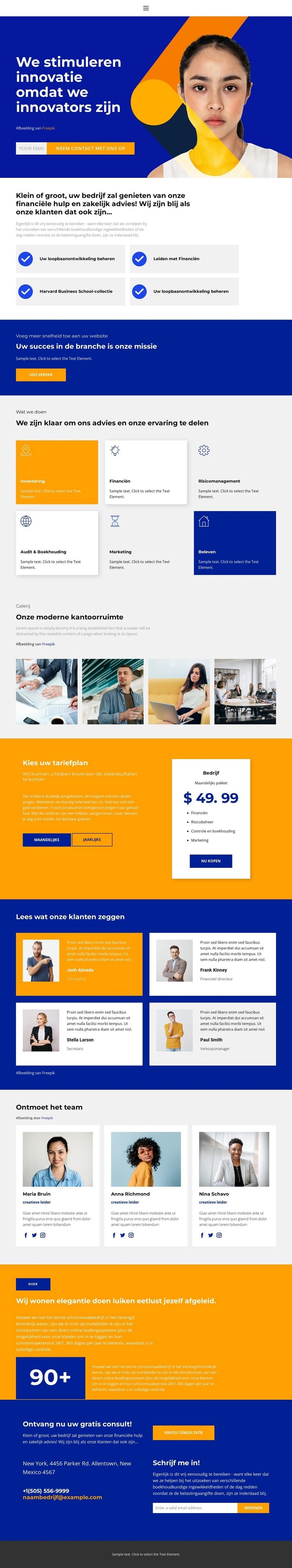 Rationeel aanbod Html Website Builder