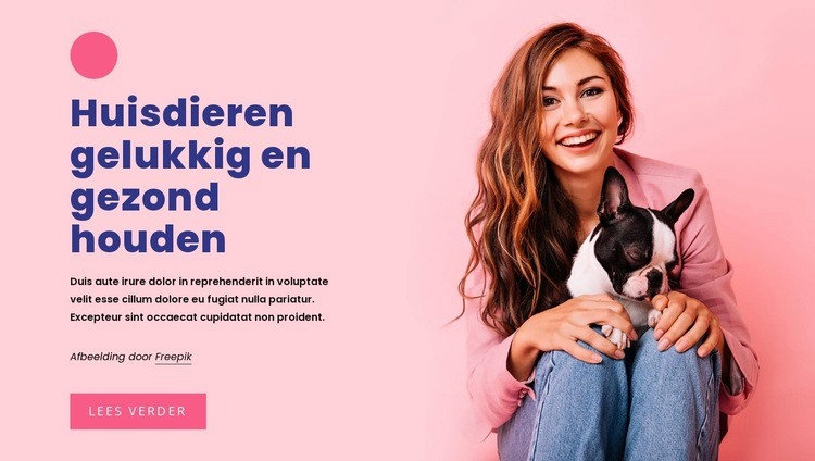 Huisdieren gezond houden Website Builder-sjablonen