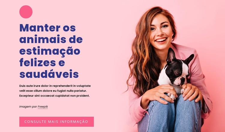 Manter animais de estimação saudáveis Template CSS