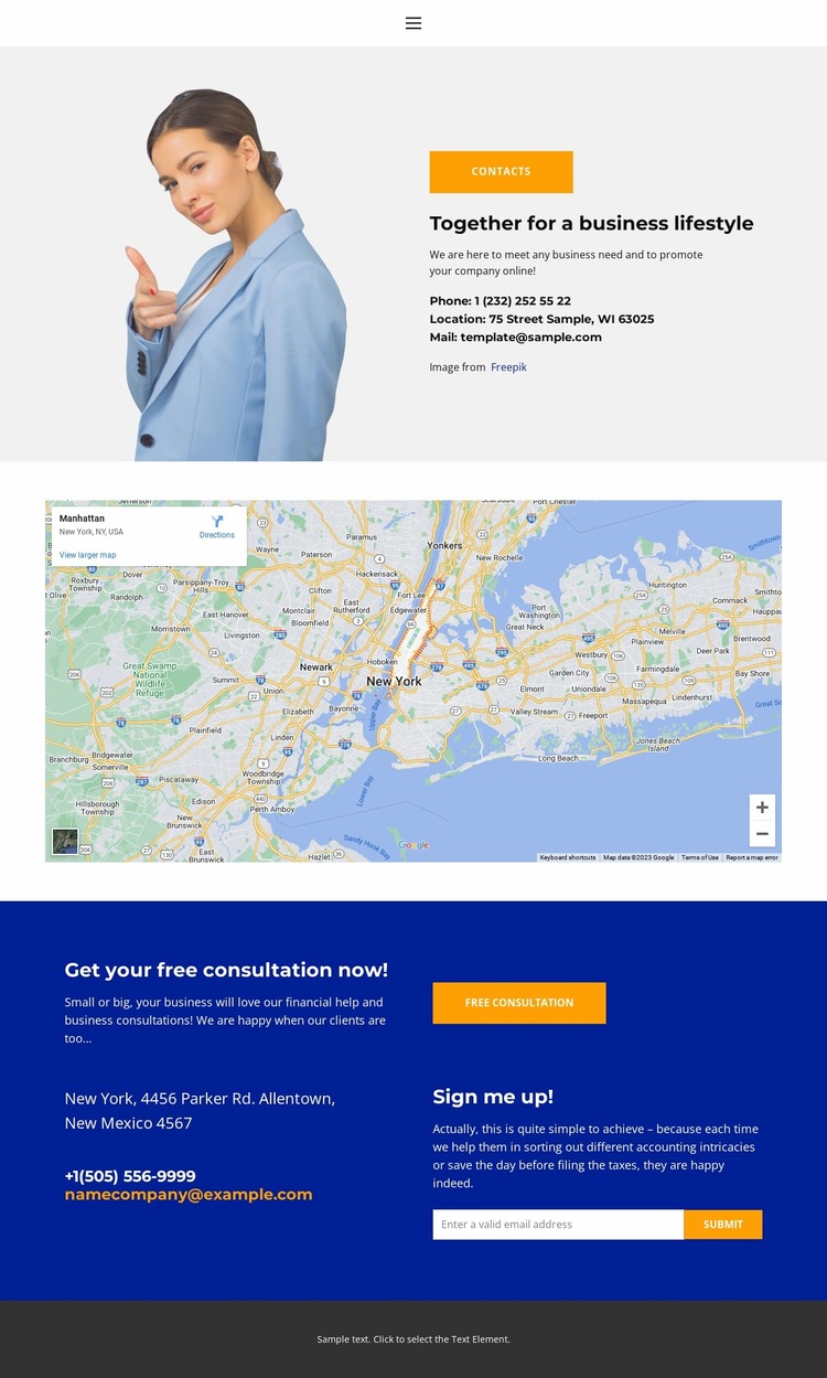 Find on the map WordPress Website Builder