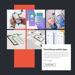 Portfolio Für Die Entwicklung Mobiler Apps – Fertiges Website-Design