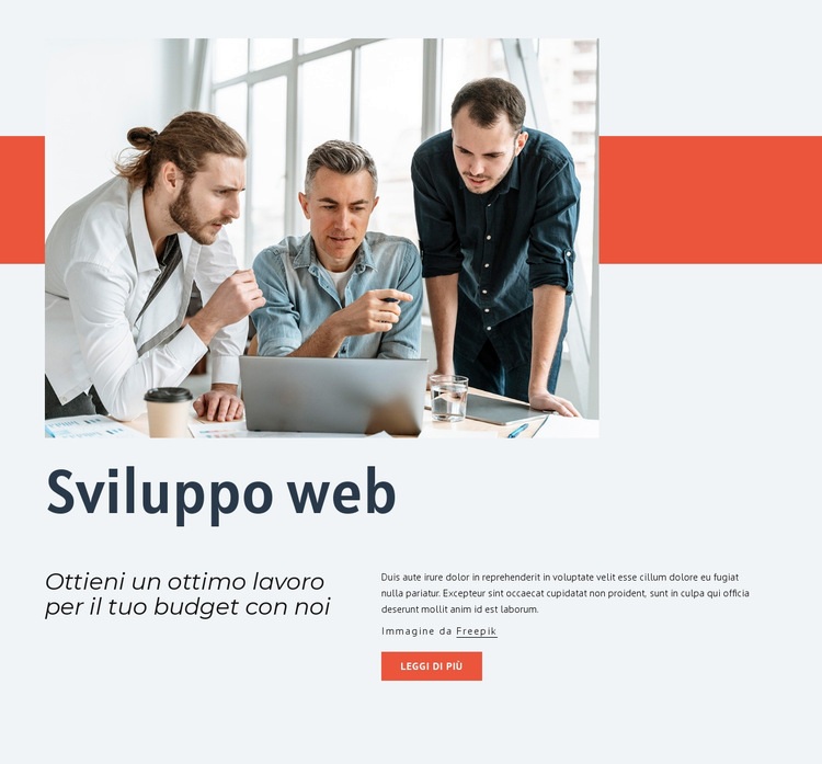 Progettiamo e realizziamo prodotti Costruttore di siti web HTML