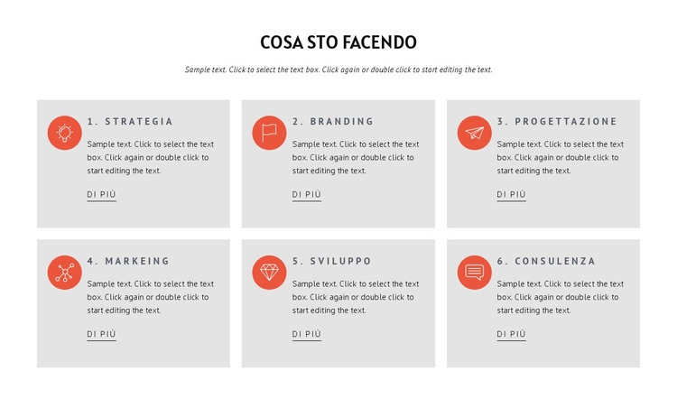 Quello che facciamo Mockup del sito web