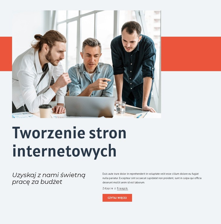 Projektujemy i budujemy produkty Projekt strony internetowej