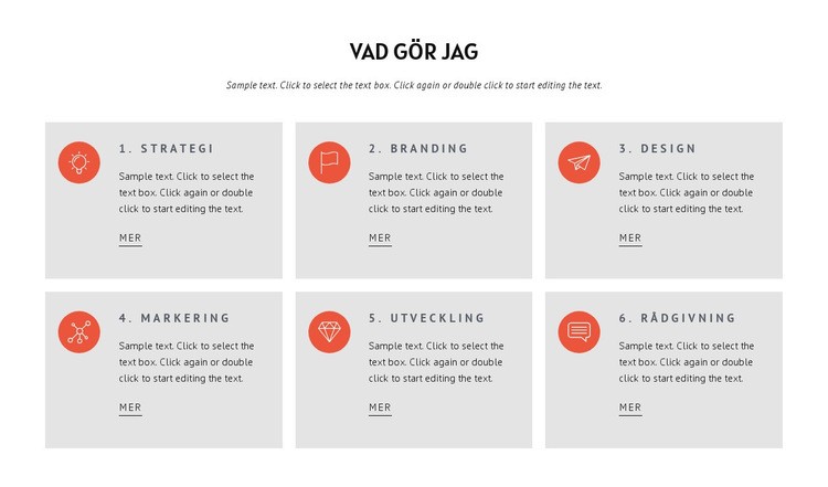 Vad vi gör HTML-mall