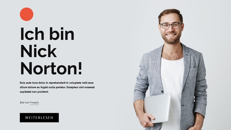 Freiberuflicher Website-Entwickler Website Builder-Vorlagen