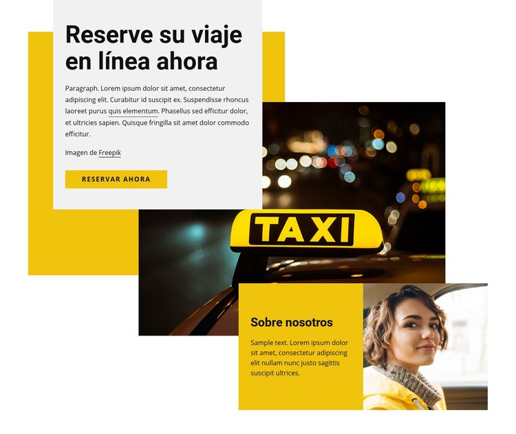 Reserve nuestro viaje en línea Creador de sitios web HTML