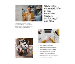 Strategie Und Marketing Tabellen-CSS-Vorlage