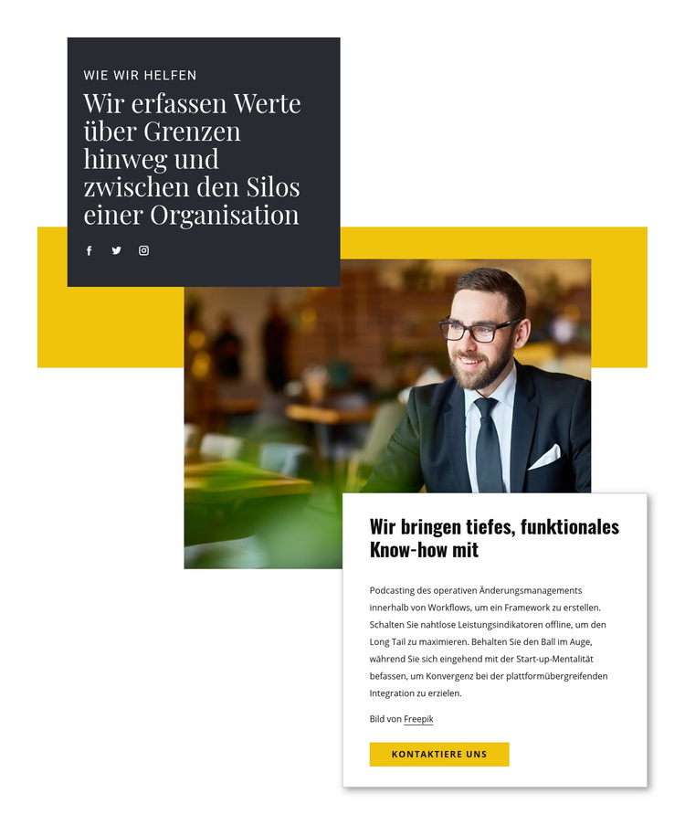 Hilfe vom Unternehmensberater WordPress-Theme