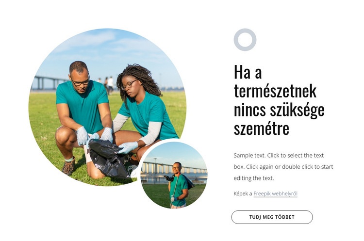 Önkéntes a hulladék kezelésében HTML Sablon