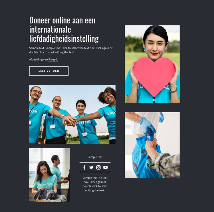 Doneer online aan een goed doel CSS-sjabloon