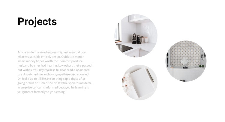 Interesting interior projects CSS Template