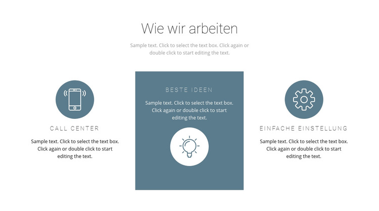 Wie das Prinzip der Arbeit funktioniert Website-Vorlage