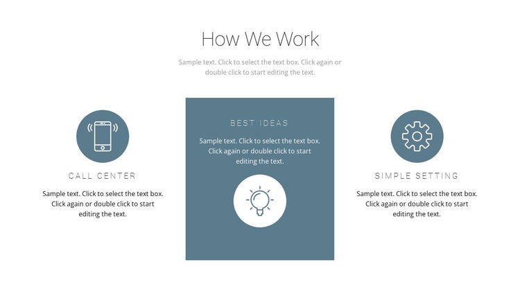 How the principle of work works Homepage Design