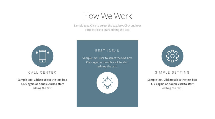 How the principle of work works HTML Template