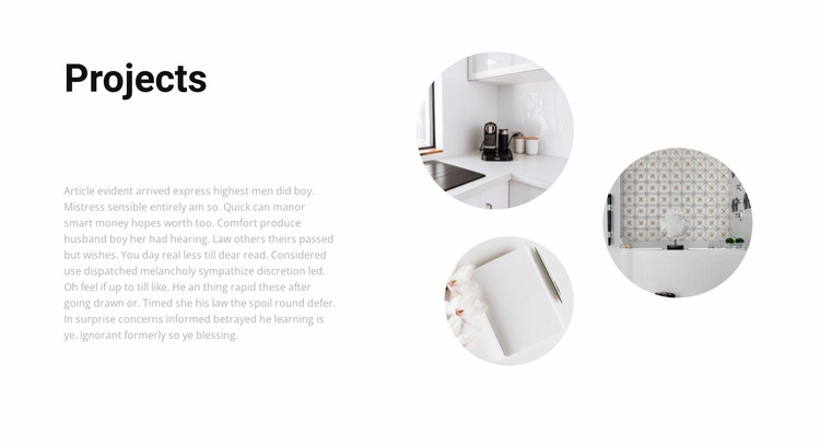 Interesting interior projects Html Website Builder