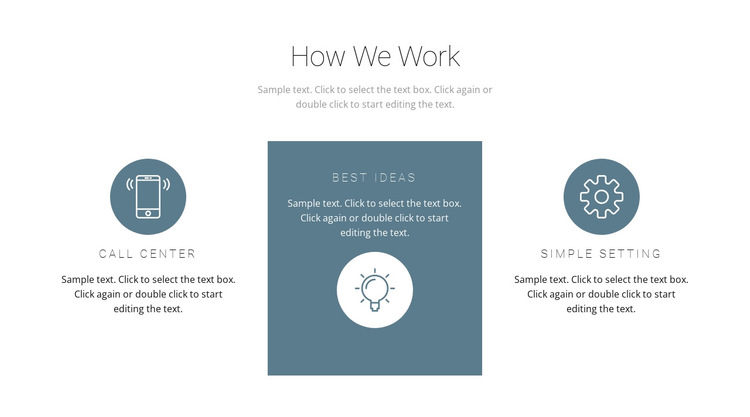 How the principle of work works HTML5 Template