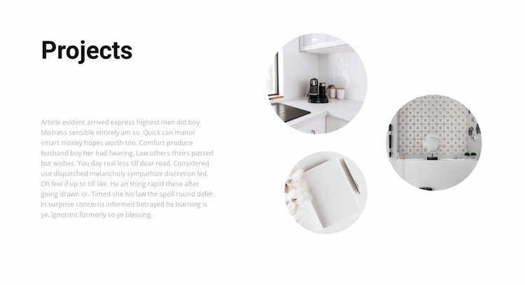 Interesting interior projects Web Page Design