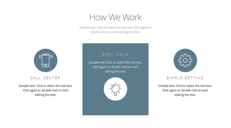 How the principle of work works Wix Template Alternative