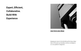 Ideas For New Business Projects - HTML Page Template