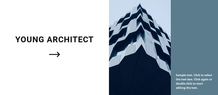 The first project of a young architect HTML Template