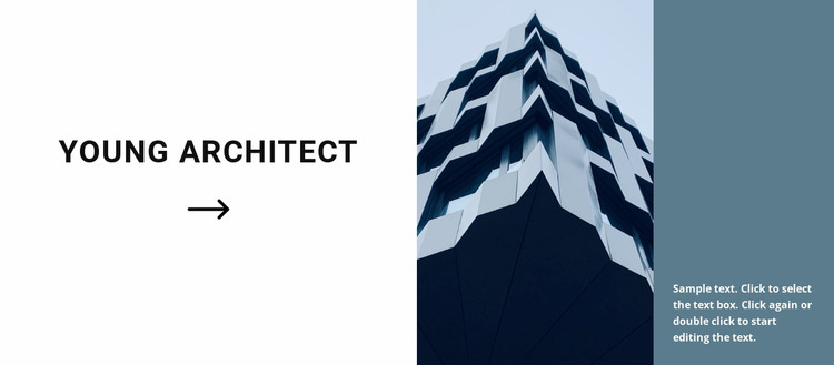 The first project of a young architect Html Website Builder