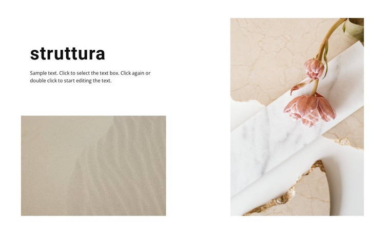 Texture naturali Mockup del sito web