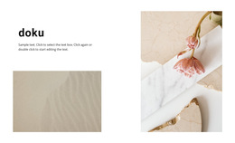 Doğal Dokular Için Web Sitesi Düzeni