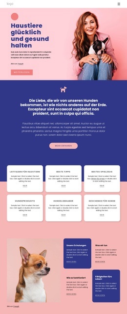 Informationen Zur Haustierpflege - Schönes Website-Design