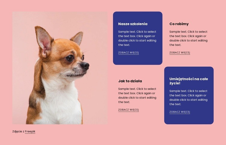 Wskazówki dotyczące zdrowia i zachowania psa Kreator witryn internetowych HTML