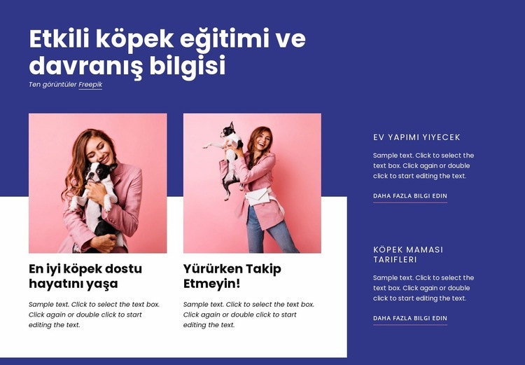 Etkili köpek eğitimi Açılış sayfası