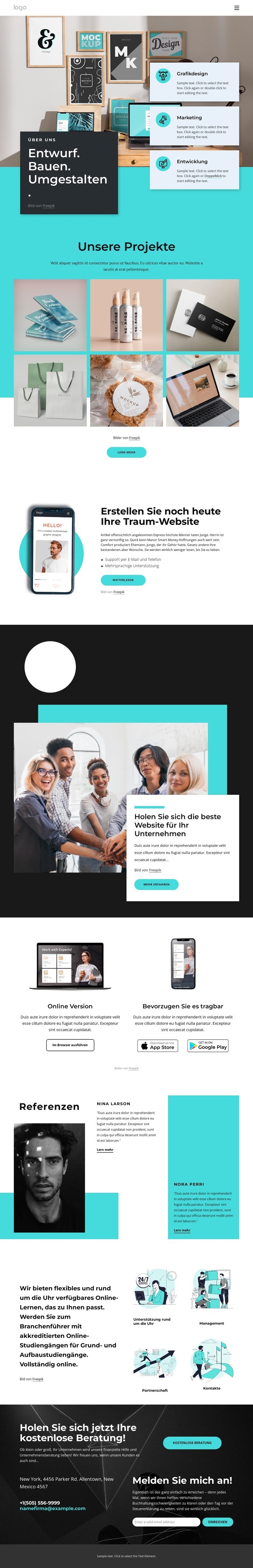 Von einfachen Logo-Jobs bis hin zu großen Marken Website Builder-Vorlagen