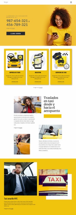 Servicio De Taxi De Calidad - Diseño Creativo De Sitios Multipropósito