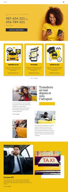 Service De Taxi De Qualité - Créateur De Sites Web Gratuit