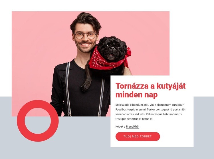 Tornázza a kutyáját minden nap HTML Sablon