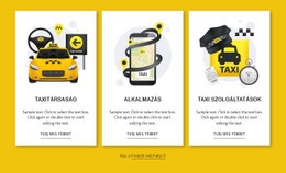 Taxi Szolgáltatások – Prémium Sablon