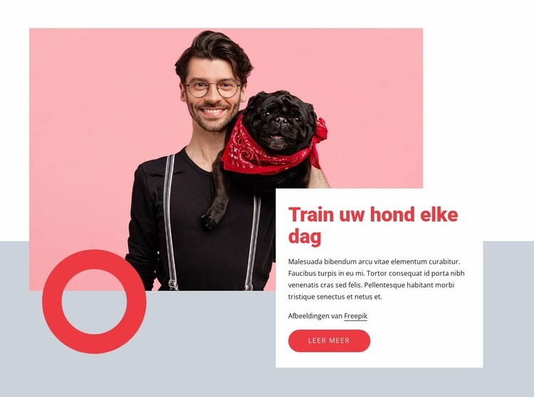Train uw hond elke dag Html Website Builder
