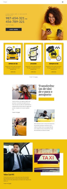 Serviço De Táxi De Qualidade - Design Criativo De Sites Multiuso