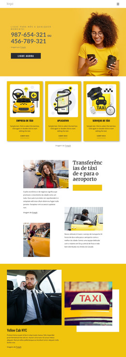 Serviço De Táxi De Qualidade - Código Do Modelo HTML