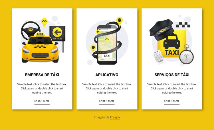 Serviços de táxi Modelo HTML