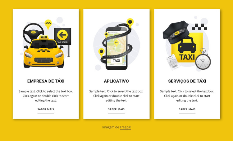 Serviços de táxi Modelo de site